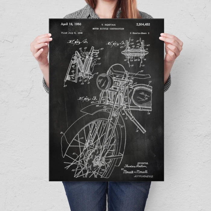 Plakat metalowy Motocykl