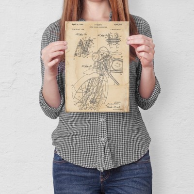 Plakat metalowy Motocykl
