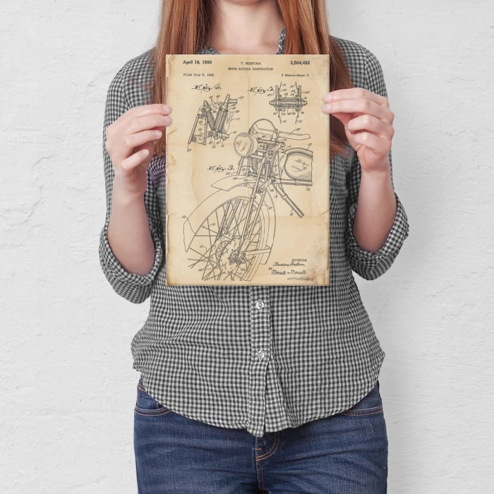Plakat metalowy Motocykl