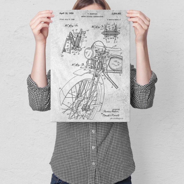 Plakat metalowy Motocykl