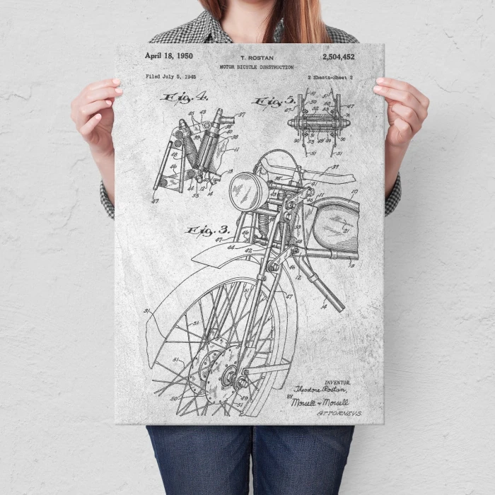 Plakat metalowy Motocykl