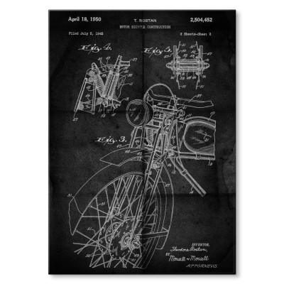 Plakat metalowy Motocykl