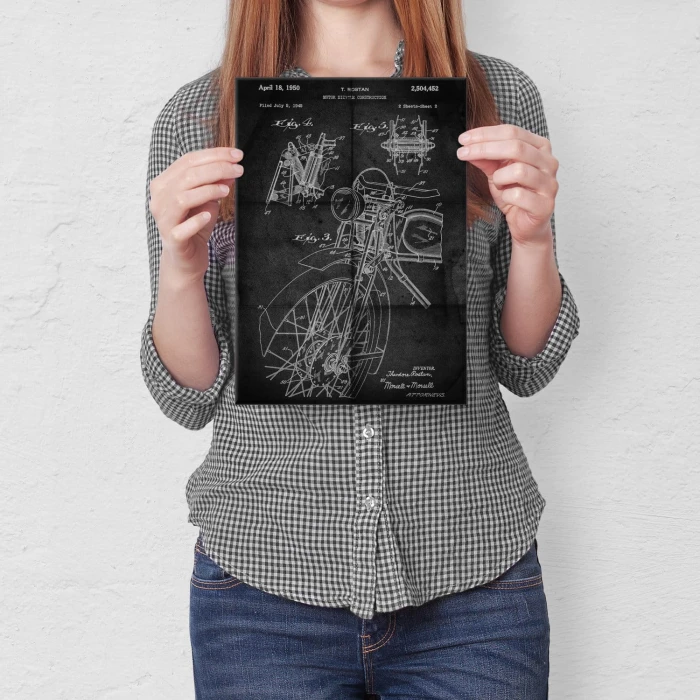 Plakat metalowy Motocykl
