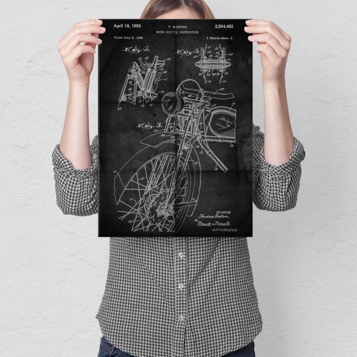Plakat metalowy Motocykl