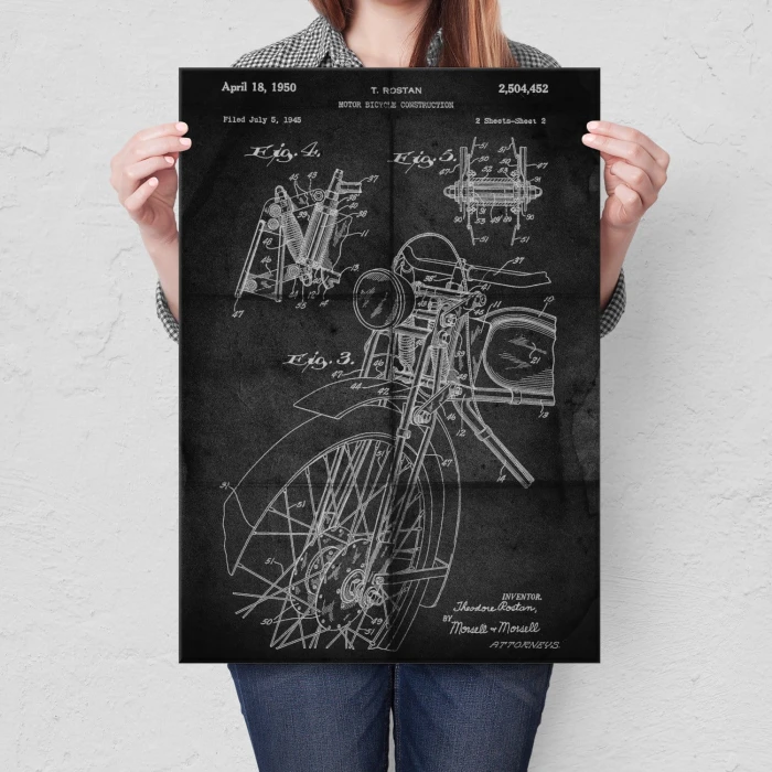 Plakat metalowy Motocykl