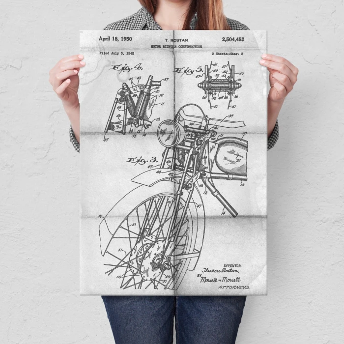 Plakat metalowy Motocykl