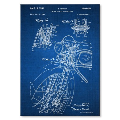 Plakat metalowy Motocykl
