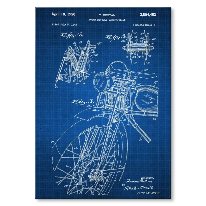 Plakat metalowy Motocykl