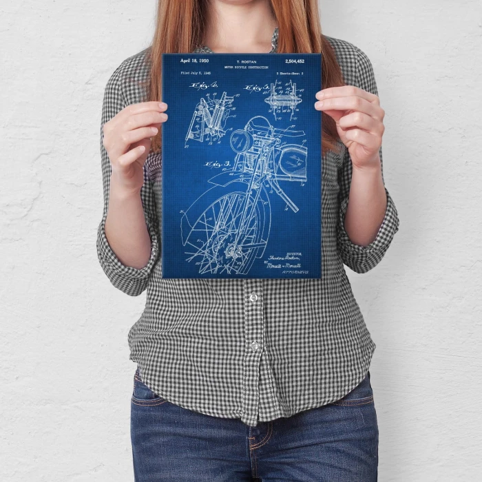 Plakat metalowy Motocykl