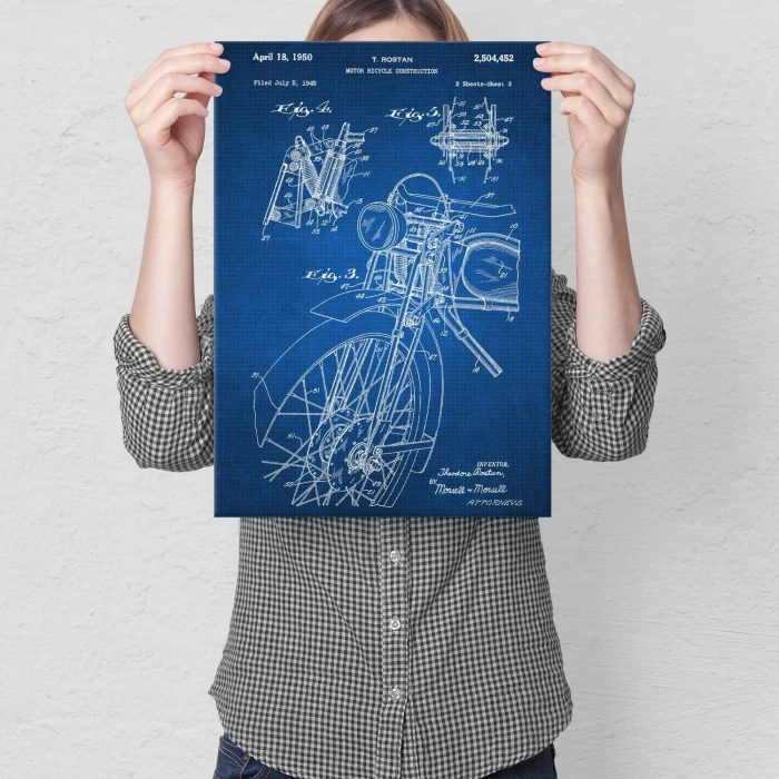 Plakat metalowy Motocykl