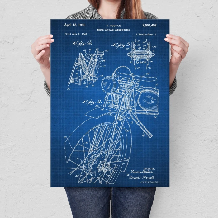Plakat metalowy Motocykl