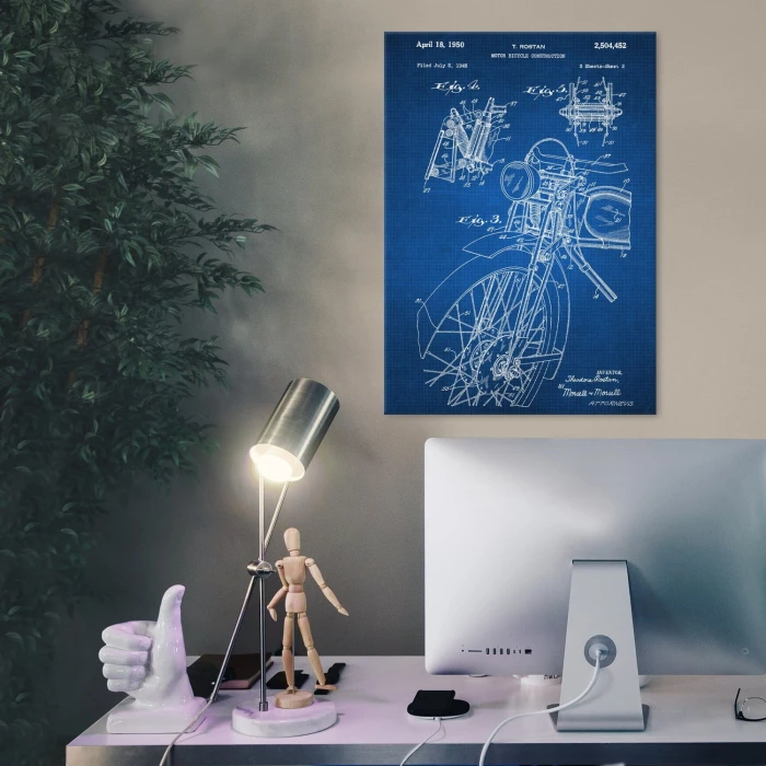 Plakat metalowy Motocykl