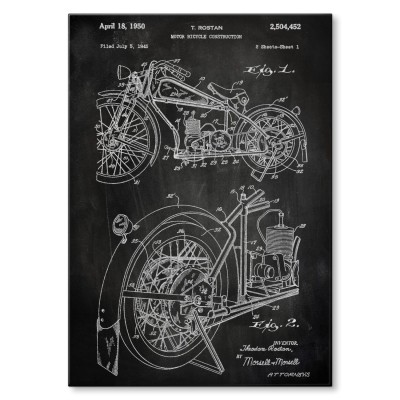 Plakat metalowy Motocykl