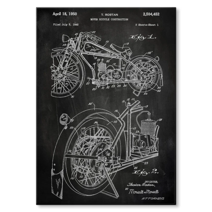 Plakat metalowy Motocykl