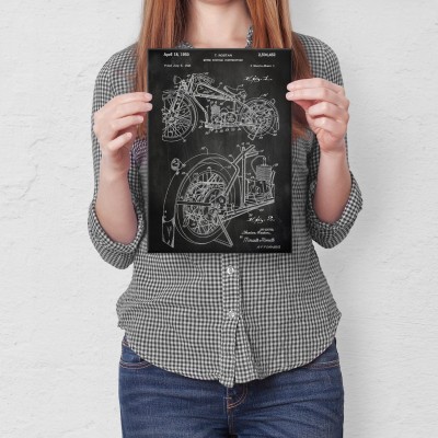 Plakat metalowy Motocykl