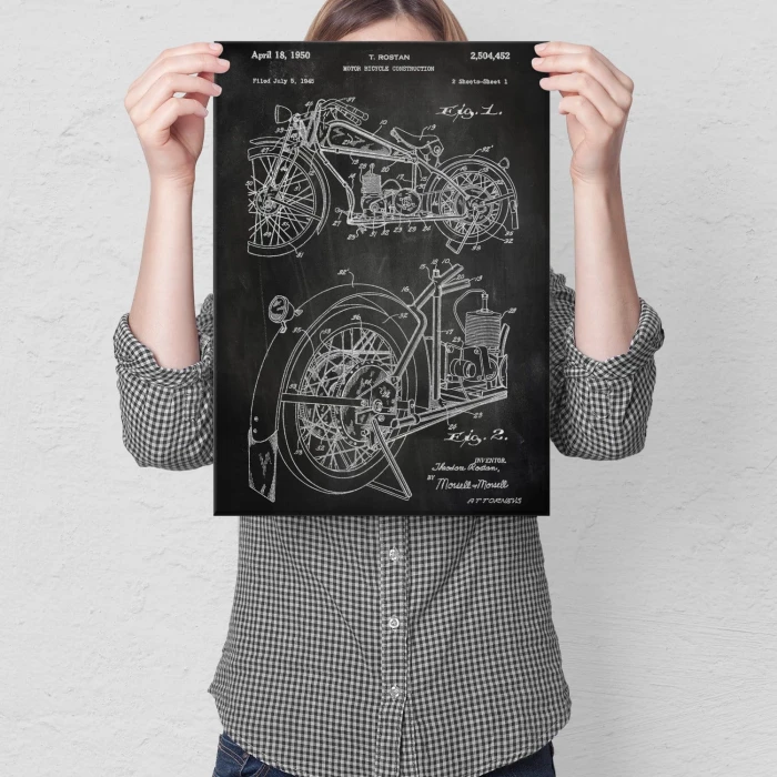 Plakat metalowy Motocykl