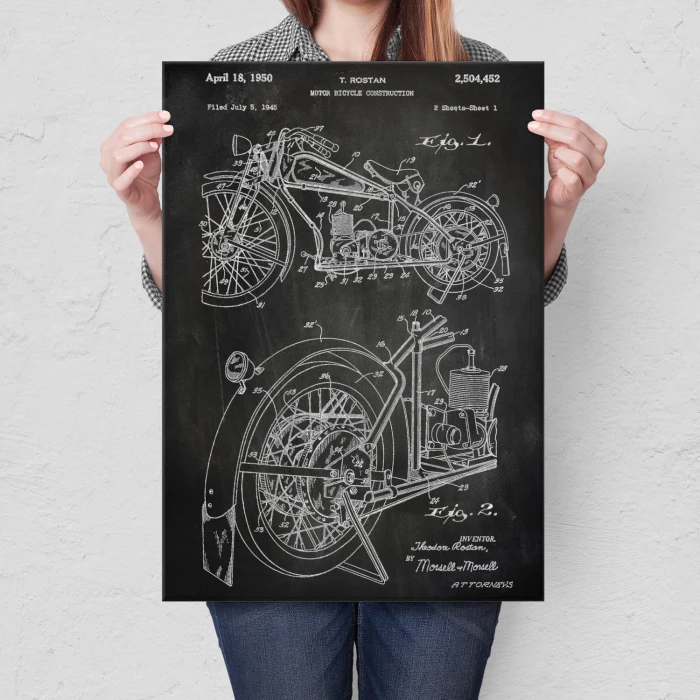 Plakat metalowy Motocykl