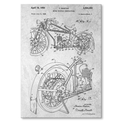 Plakat metalowy  Stary motocykl