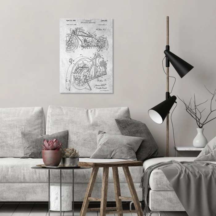 Plakat metalowy  Stary motocykl