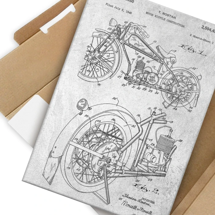 Plakat metalowy  Stary motocykl