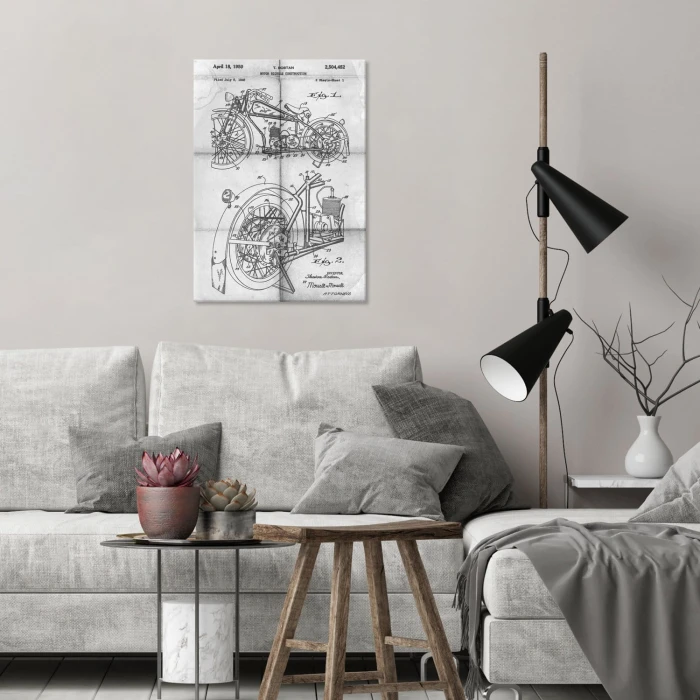 Plakat metalowy  Stary motocykl