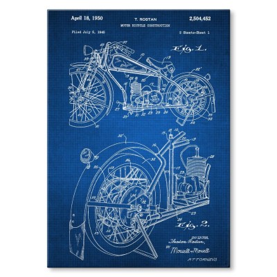 Plakat metalowy  Stary motocykl