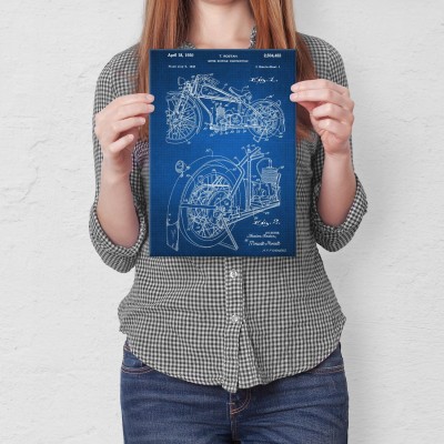 Plakat metalowy  Stary motocykl
