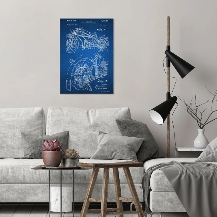Plakat metalowy  Stary motocykl