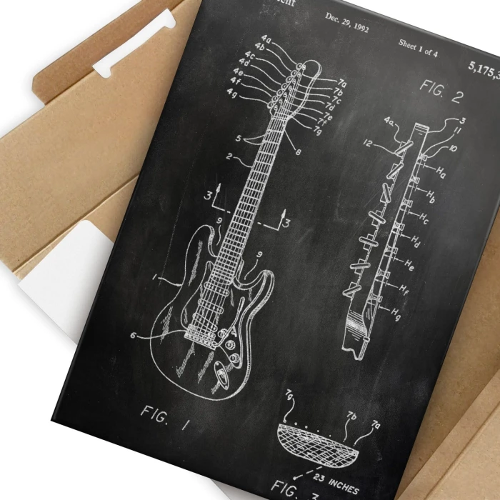 Plakat metalowy Gitara siedmiostrunowa