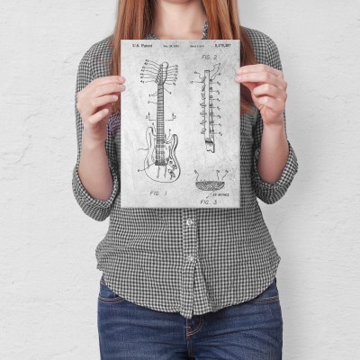 Plakat metalowy Gitara siedmiostrunowa