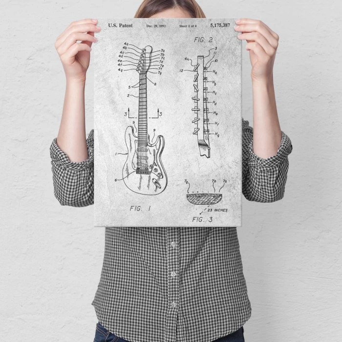 Plakat metalowy Gitara siedmiostrunowa
