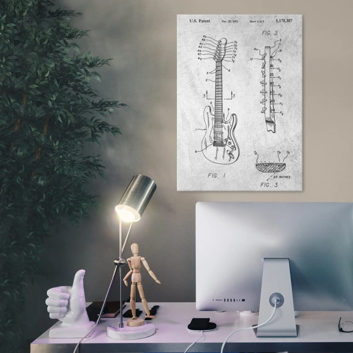 Plakat metalowy Gitara siedmiostrunowa