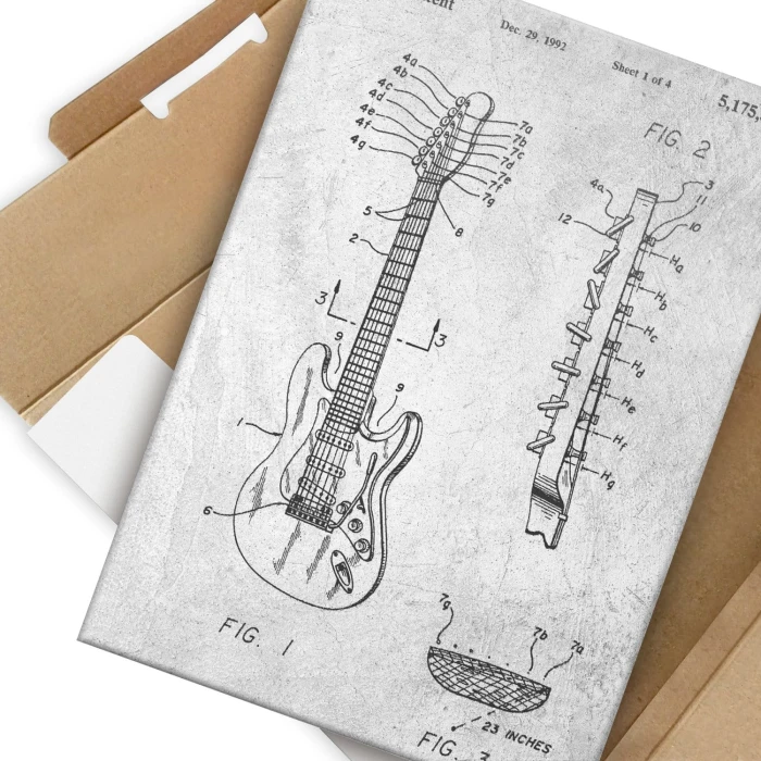 Plakat metalowy Gitara siedmiostrunowa