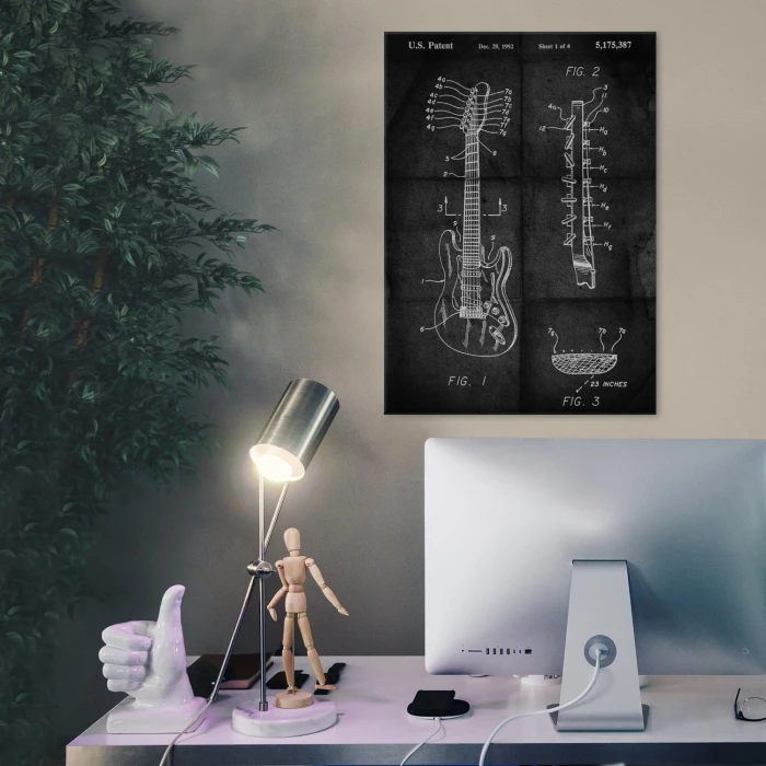 Plakat metalowy Gitara siedmiostrunowa