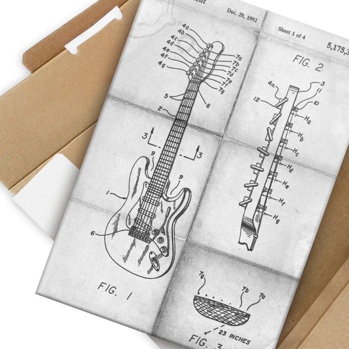 Plakat metalowy Gitara siedmiostrunowa
