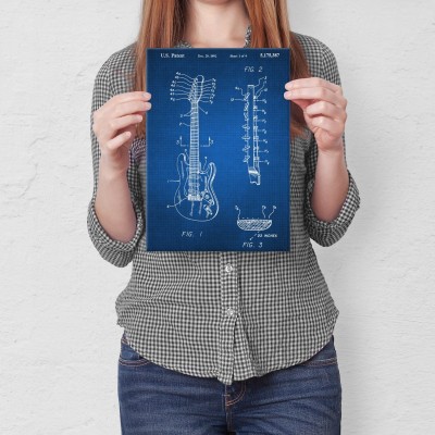 Plakat metalowy Gitara siedmiostrunowa