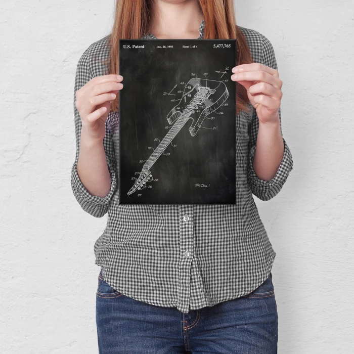 Plakat metalowy Gitara elektryczna Muzyk