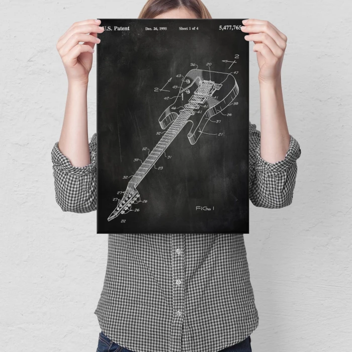 Plakat metalowy Gitara elektryczna Muzyk