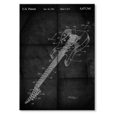 Plakat metalowy Gitara elektryczna Muzyk