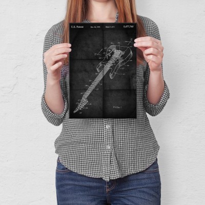 Plakat metalowy Gitara elektryczna Muzyk