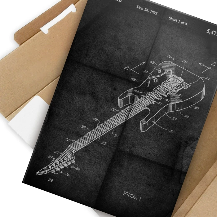 Plakat metalowy Gitara elektryczna Muzyk