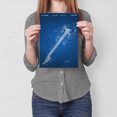 Plakat metalowy Gitara elektryczna Muzyk