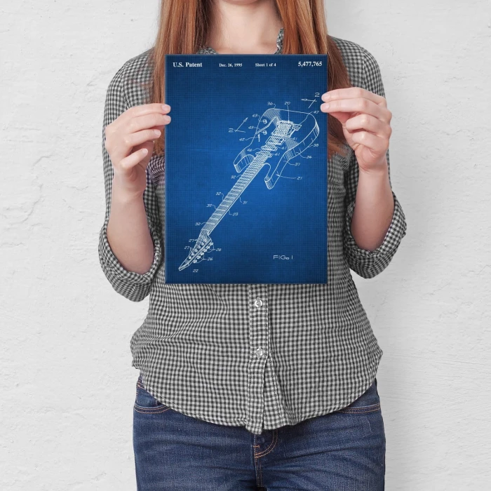Plakat metalowy Gitara elektryczna Muzyk
