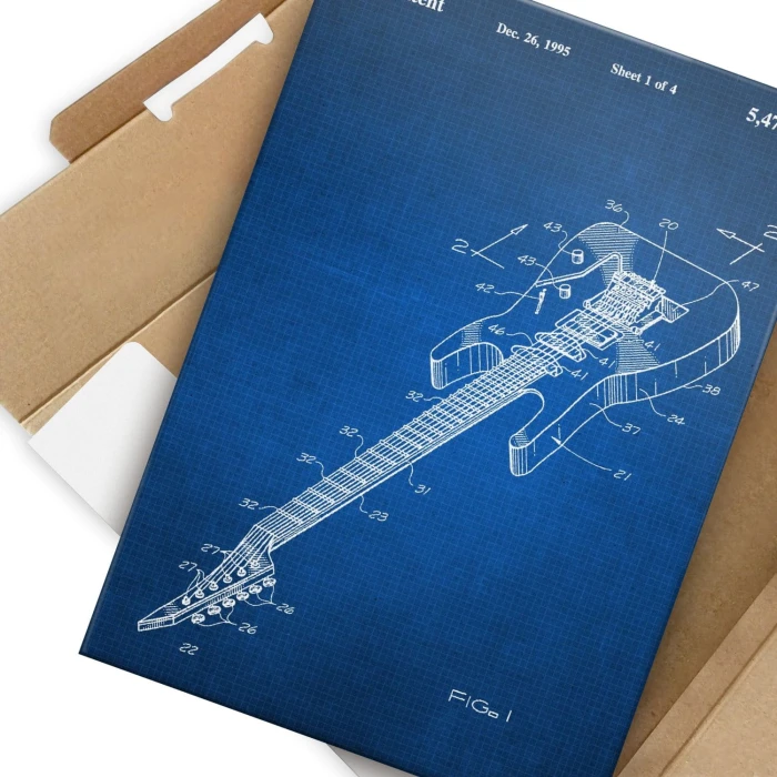 Plakat metalowy Gitara elektryczna Muzyk