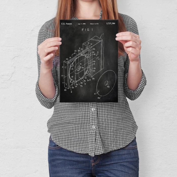 Plakat metalowy CD-ROM stacja dysków