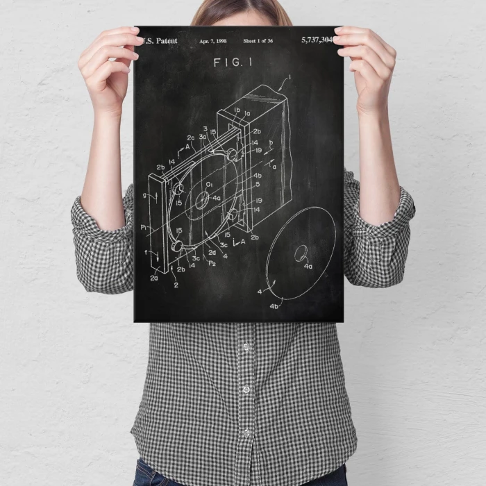 Plakat metalowy CD-ROM stacja dysków
