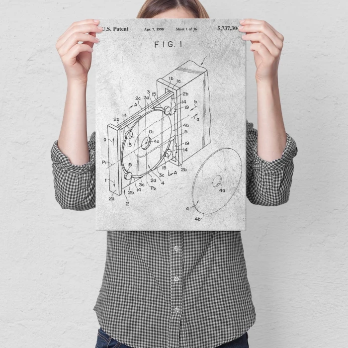 Plakat metalowy CD-ROM stacja dysków