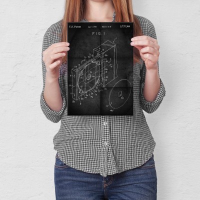 Plakat metalowy CD-ROM stacja dysków