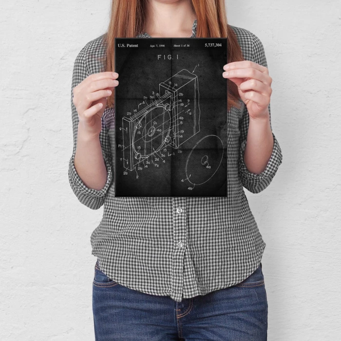 Plakat metalowy CD-ROM stacja dysków