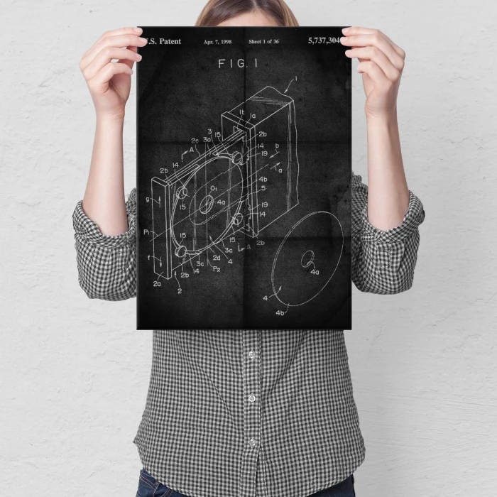 Plakat metalowy CD-ROM stacja dysków